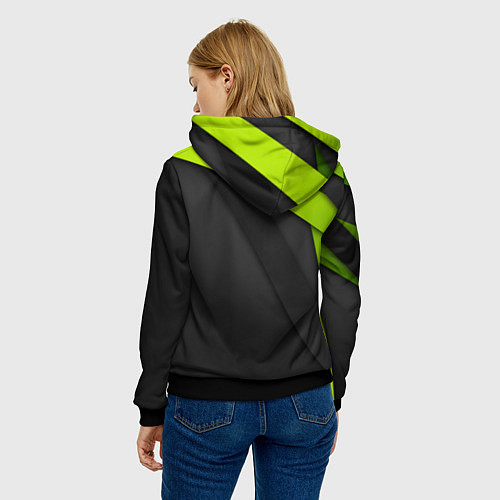 Женская толстовка Спортивная геометрия 6 / 3D-Черный – фото 4