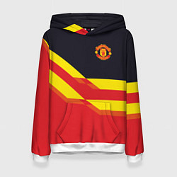 Толстовка-худи женская Man United FC: Red style, цвет: 3D-белый