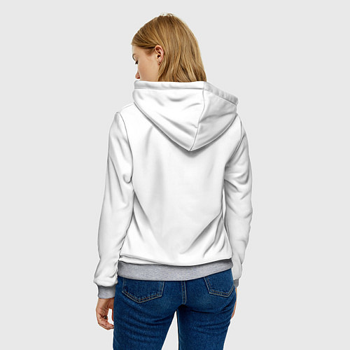 Женская толстовка Я не злюсь, я улыбаюсь вниз / 3D-Меланж – фото 4