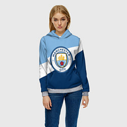 Толстовка-худи женская FC Manchester City: Colors, цвет: 3D-меланж — фото 2