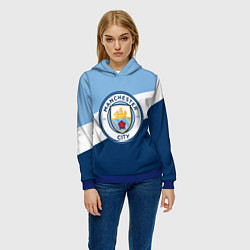Толстовка-худи женская FC Manchester City: Colors, цвет: 3D-синий — фото 2