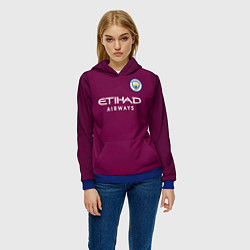 Толстовка-худи женская Man City FC: Away 17/18, цвет: 3D-синий — фото 2