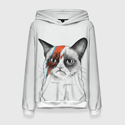 Женская толстовка David Bowie: Grumpy cat