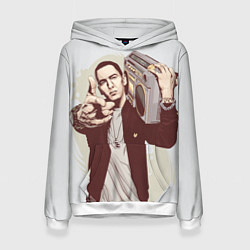 Толстовка-худи женская Eminem: Street Music, цвет: 3D-белый