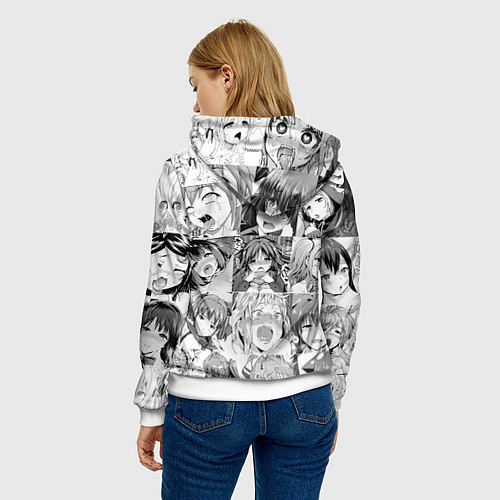 Женская толстовка Японская анимация компиляция / 3D-Белый – фото 4
