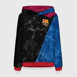 Толстовка-худи женская FC Barcelona: Abstract, цвет: 3D-красный