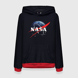 Толстовка-худи женская NASA: Black Space, цвет: 3D-красный