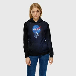 Толстовка-худи женская NASA: Hello World, цвет: 3D-черный — фото 2