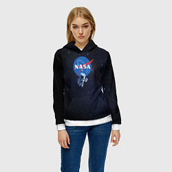 Толстовка-худи женская NASA: Hello World, цвет: 3D-белый — фото 2