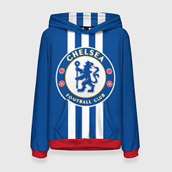 Толстовка-худи женская FC Chelsea: Gold Lines, цвет: 3D-красный