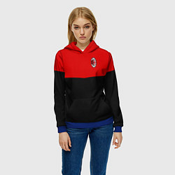 Толстовка-худи женская АC Milan: R&B Sport, цвет: 3D-синий — фото 2