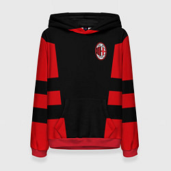Толстовка-худи женская АC Milan: Black Sport, цвет: 3D-красный