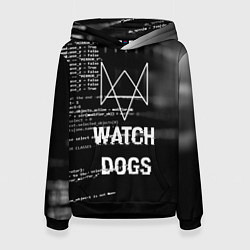 Толстовка-худи женская Watch Dogs: Hacker, цвет: 3D-черный