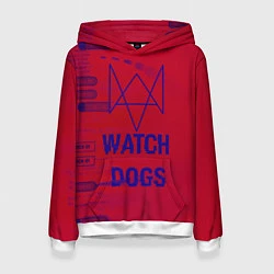 Толстовка-худи женская Watch Dogs: Hacker Collection, цвет: 3D-белый
