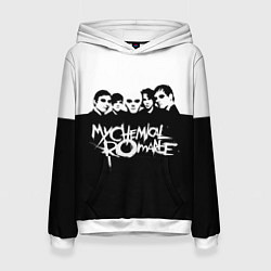 Толстовка-худи женская My Chemical Romance B&W, цвет: 3D-белый