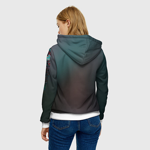 Женская толстовка Dua Lipa: Floral / 3D-Белый – фото 4