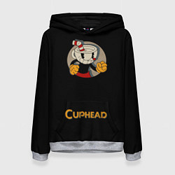 Женская толстовка Cuphead: Black Mugman