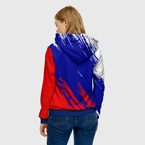 Женская толстовка RUSSIA SPORT / 3D-Синий – фото 4