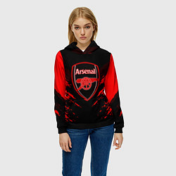 Толстовка-худи женская Arsenal FC: Sport Fashion, цвет: 3D-черный — фото 2