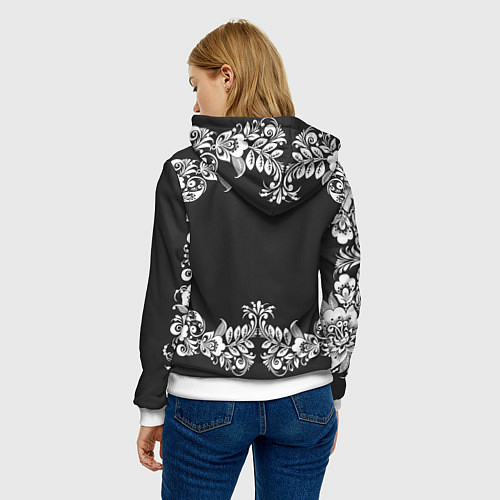 Женская толстовка Нейромонах Феофан / 3D-Белый – фото 4