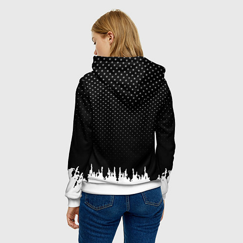 Женская толстовка Mercedes-Benz: Black Side / 3D-Белый – фото 4