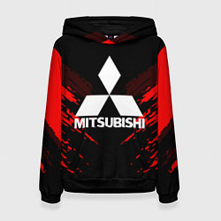 Толстовка-худи женская Mitsubishi: Red Anger, цвет: 3D-черный