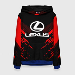 Толстовка-худи женская Lexus: Red Anger, цвет: 3D-синий