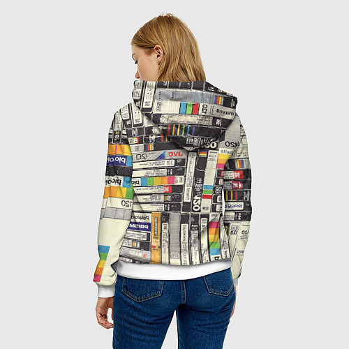 Женская толстовка VHS-кассеты / 3D-Белый – фото 4