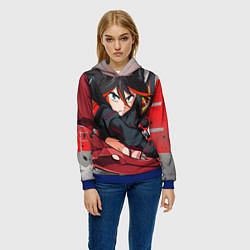 Толстовка-худи женская Рюко, цвет: 3D-синий — фото 2