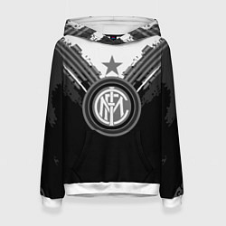 Толстовка-худи женская FC Inter: Black Style, цвет: 3D-белый