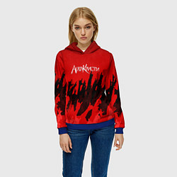 Толстовка-худи женская Агата Кристи: Высший рок, цвет: 3D-синий — фото 2