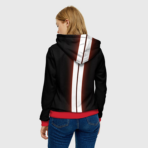 Женская толстовка Lamborghini Race / 3D-Красный – фото 4