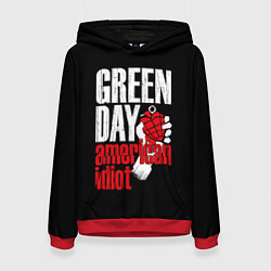 Толстовка-худи женская Green Day: American Idiot, цвет: 3D-красный