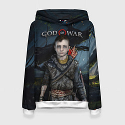 Толстовка-худи женская God of War: Atreus, цвет: 3D-белый