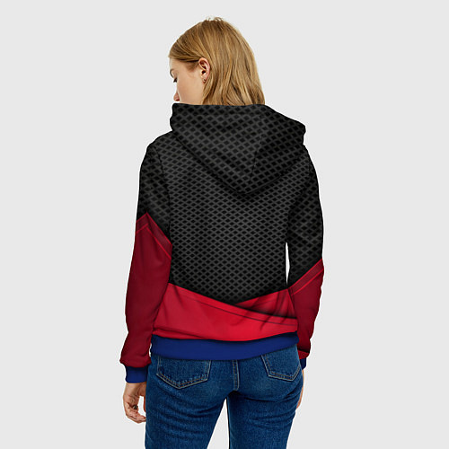 Женская толстовка Audi: Grey Carbon / 3D-Синий – фото 4