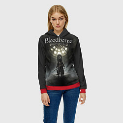 Толстовка-худи женская Bloodborne: Shrine, цвет: 3D-красный — фото 2