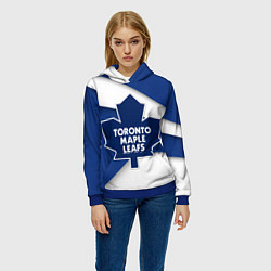 Толстовка-худи женская Toronto Maple Leafs, цвет: 3D-синий — фото 2