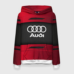 Толстовка-худи женская Audi Sport, цвет: 3D-белый