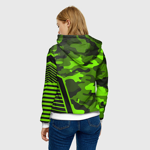 Женская толстовка CS:GO Light Green Camo / 3D-Белый – фото 4