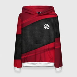 Толстовка-худи женская Volkswagen: Red Sport, цвет: 3D-белый