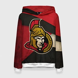 Толстовка-худи женская HC Ottawa Senators: Old Style, цвет: 3D-белый