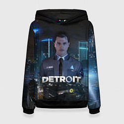 Толстовка-худи женская Detroit: Connor, цвет: 3D-черный