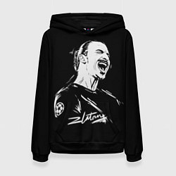 Толстовка-худи женская Zlatan Ibrahimovic, цвет: 3D-черный