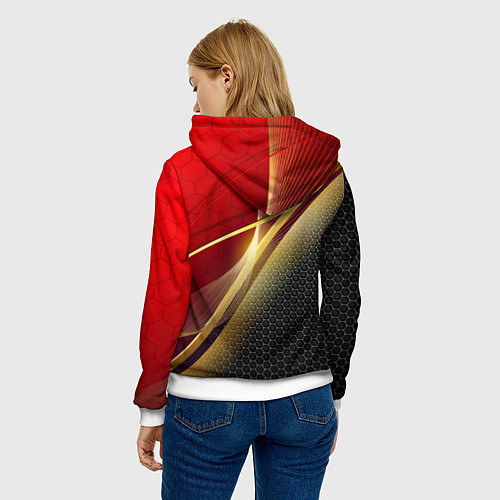 Женская толстовка RUSSIA SPORT: Gold Collection / 3D-Белый – фото 4