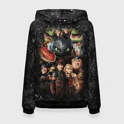 Толстовка-худи женская How to Train Your Dragon, цвет: 3D-черный