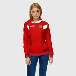 Толстовка-худи женская Сборная России, цвет: 3D-красный — фото 2