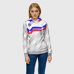 Толстовка-худи женская Российский футбол, цвет: 3D-меланж — фото 2