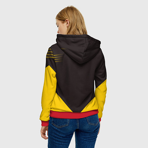 Женская толстовка Alpinism: Yellow Russia / 3D-Красный – фото 4