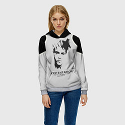 Толстовка-худи женская XXXTentacion RIP, цвет: 3D-меланж — фото 2