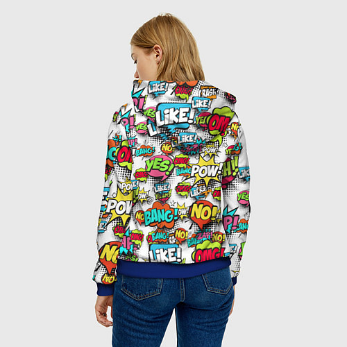 Женская толстовка Pop art Fashion / 3D-Синий – фото 4